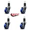 Service Caster 3'' Blue Poly Wheel Swivel 1-5/8'' Expanding Stem Caster Set, 4PK SCC-EX20S314-PPUB-BLUE-158-4 - alternate 3
